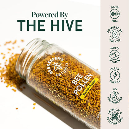 - 100% Raw Bee Pollen Granules, Natural Preserved Enzymes, Source of Vitamin B, Minerals, Amino Acids & Protein - Paleo & Keto Friendly, Gluten Free (5.2 Oz)