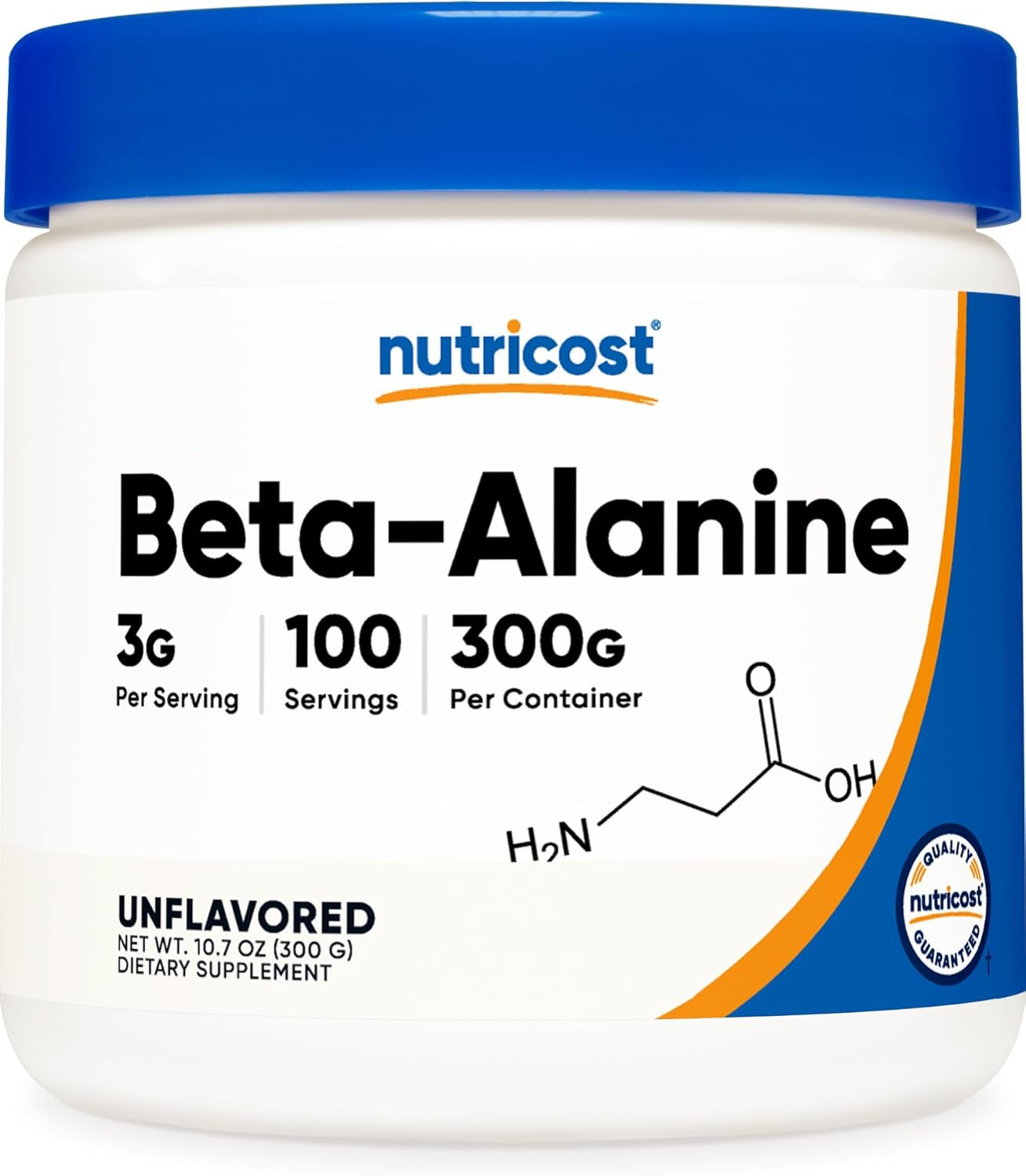 Beta Alanine Powder 300 Grams (10.7Oz) - 3 Grams per Serving