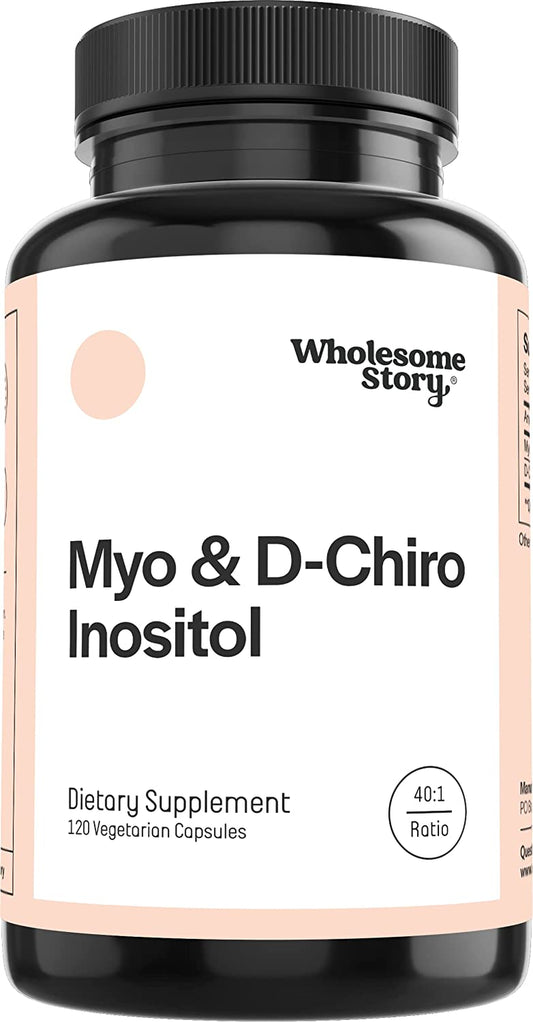 Inositol Supplement | Myo-Inositol & D-Chiro Inositol Capsules 2050Mg | Hormonal Balance & Ovarian Support | 40:1 Ratio | 30-Day Supply