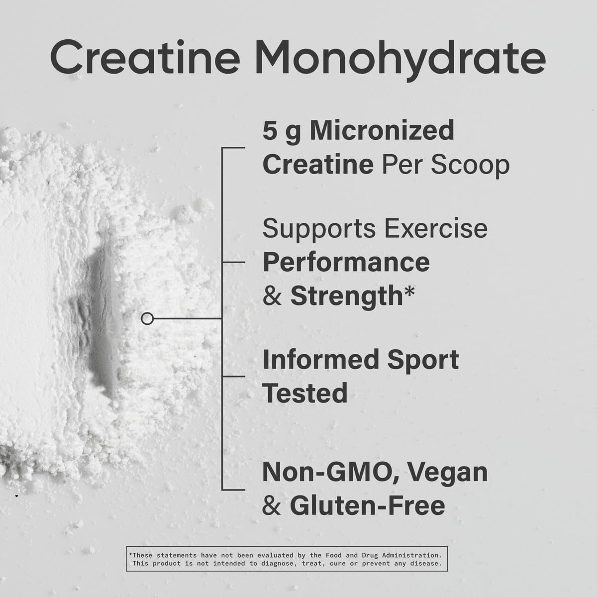 Creatine Monohydrate - Gain Lean Muscle, Improve Performance and Strength and Support Workout Recovery - 5 G Micronized Creatine - 1.1LBS