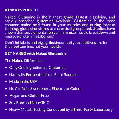 Pure L-Glutamine Made in the USA - 200 Servings - 1,000G, 2.2Lb Bulk, Vegan, Non-Gmo, Gluten and Soy Free. Minimize Muscle Breakdown & Improve Protein Synthesis. Nothing Artificial