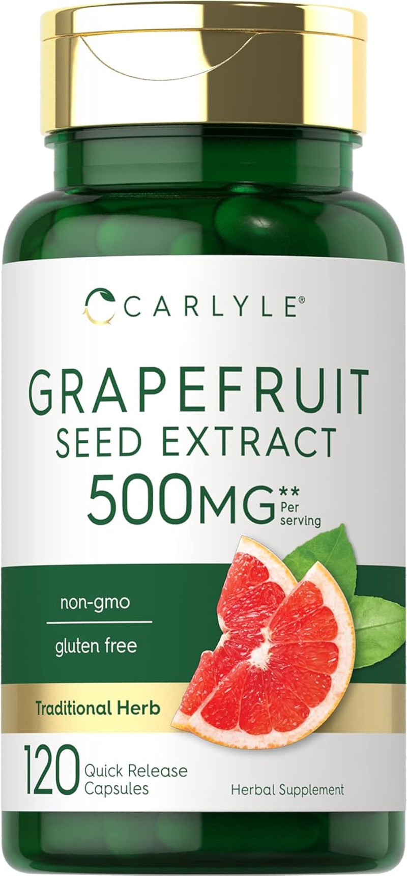 Grapefruit Seed Extract | 500 Mg 120 Capsules | Maximum Strength | Non-Gmo, Gluten Free