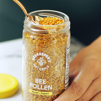 - 100% Raw Bee Pollen Granules, Natural Preserved Enzymes, Source of Vitamin B, Minerals, Amino Acids & Protein - Paleo & Keto Friendly, Gluten Free (5.2 Oz)