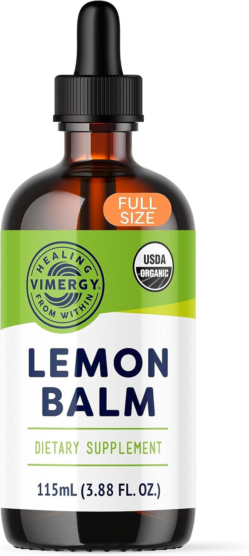 Lemon Balm – Eases Stress & Tension* – Supports Brain Performance* – USDA Certified Organic, Non-Gmo, Alcohol-Free – 115 Ml (115 Servings)